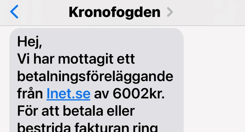 Varning för falska SMS från Kronofogden, BankID m.fl.